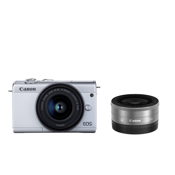 DSLR Camera CANON EOS M200 Double Lens Kit White DSLR Camera