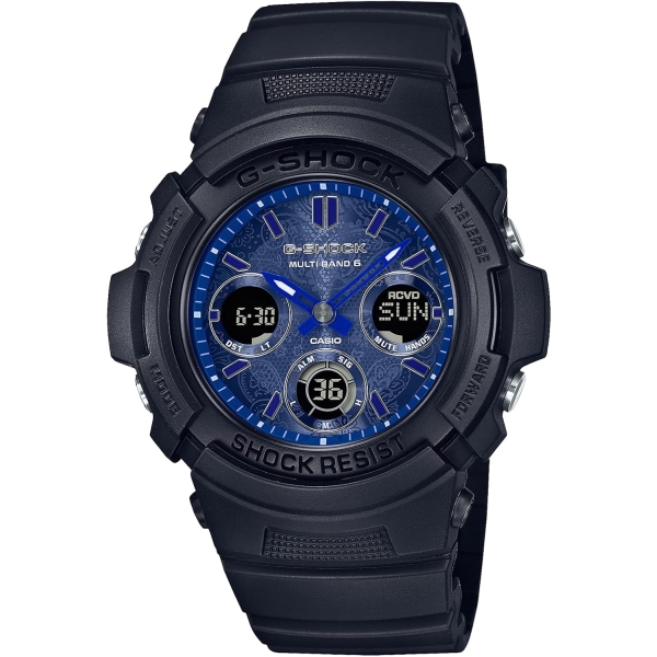 Casio G-SHOCK BLUE PAISLEY series AWG-M100SBP-1AJF Watch