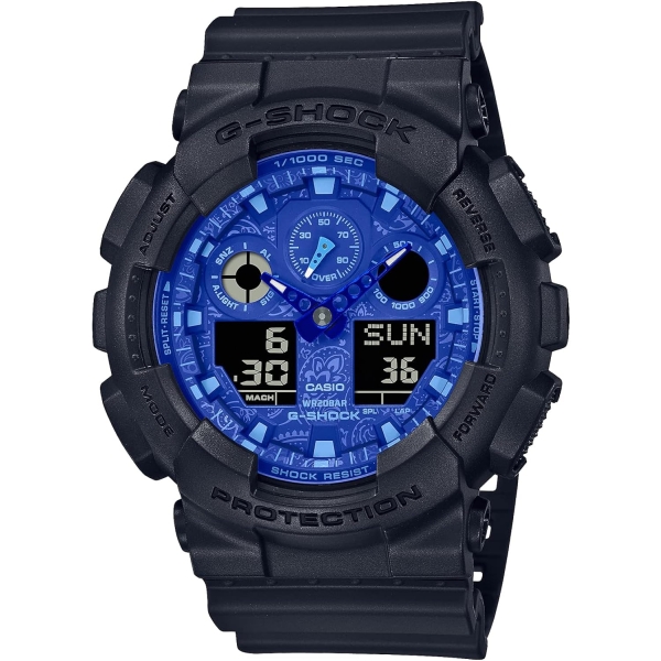 Casio G-SHOCK BLUE PAISLEY series GA-100BP-1AJF Watch