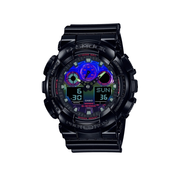 Casio G-SHOCK Virtual Rainbow: Gamer's RGB series GA-100RGB-1AJF Watch