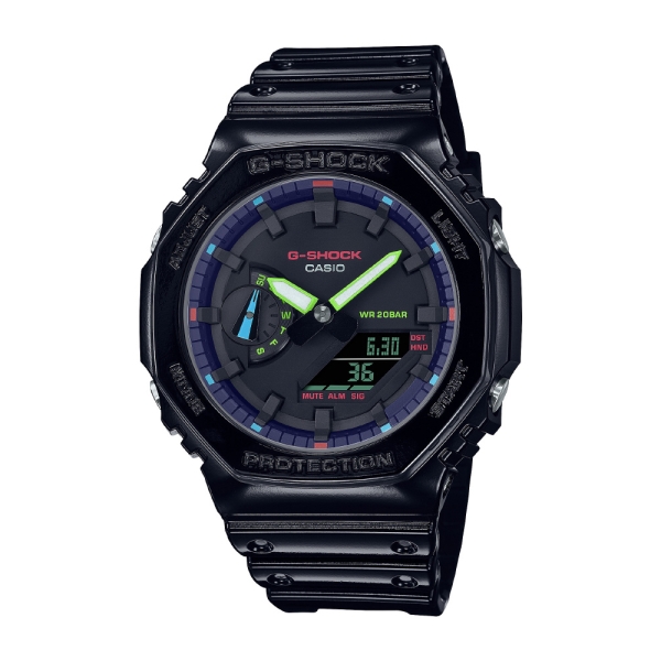 Casio G-SHOCK Virtual Rainbow: Gamer's RGB series GA-2100RGB-1AJF Watch