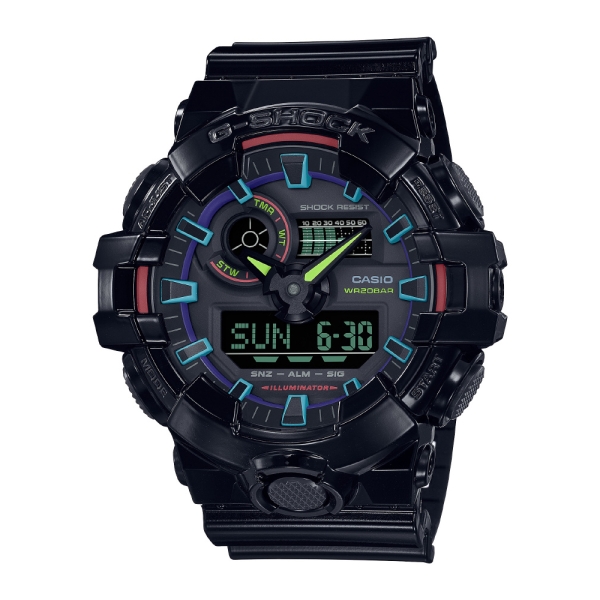 Casio G-SHOCK Virtual Rainbow: Gamer's RGB series GA-700RGB-1AJF Watch