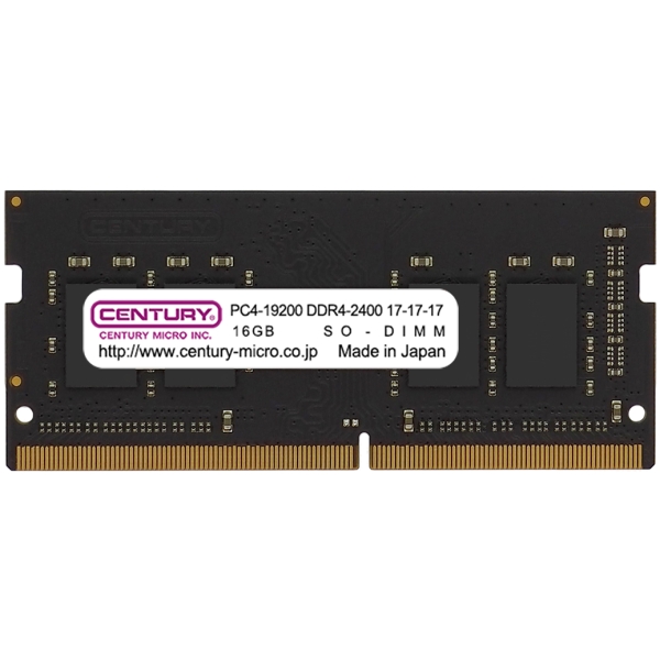 CENTURY MICRO CB16G-SOD4U2400H SODIMM DDR4 PC4-19200 16GB Memory