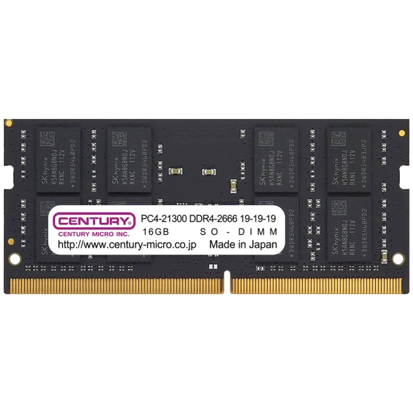 CENTURY MICRO CB16G-SOD4U2666 SODIMM DDR4 PC4-21300 16GB Memory