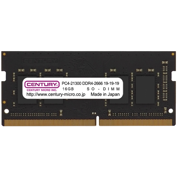 CENTURY MICRO CB16G-SOD4U2666H SODIMM DDR4 PC4-21300 16GB Memory