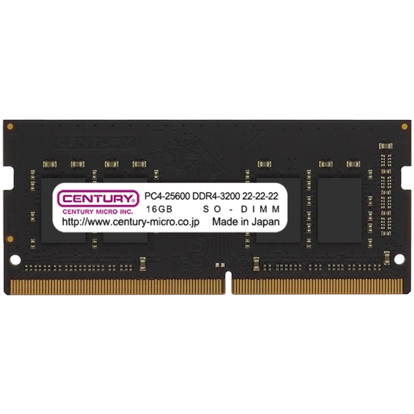 CENTURY MICRO CB16G-SOD4U3200H SODIMM DDR4 PC4-25600 16GB Memory