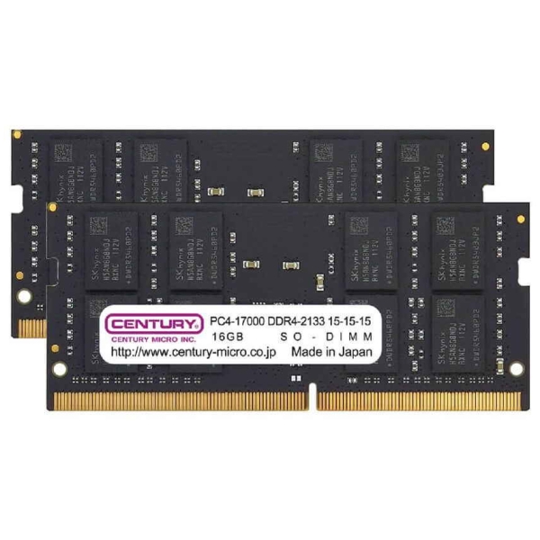 CENTURY MICRO CB16GX2-SOD4U2133 SODIMM DDR4 PC4-17000 16GB Memory