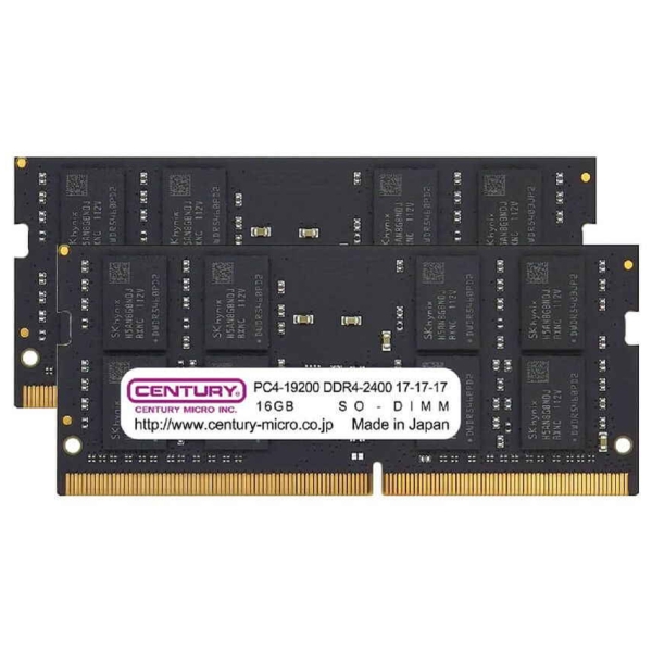 CENTURY MICRO CB16GX2-SOD4U2400 SODIMM DDR4 PC4-19200 16GB Memory