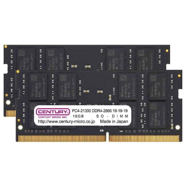 CENTURY MICRO CB16GX2-SOD4U2666 SODIMM DDR4 PC4-21300 16GB Memory