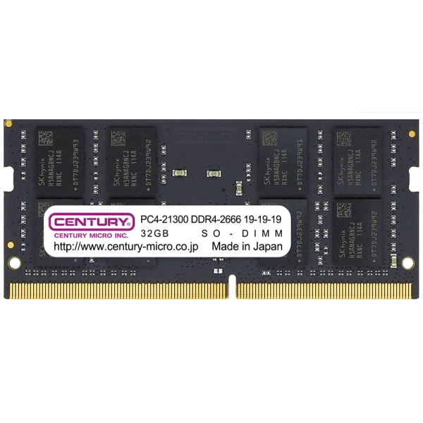 CENTURY MICRO CB32G-SOD4U2666 SODIMM DDR4 PC4-21300 32GB Memory