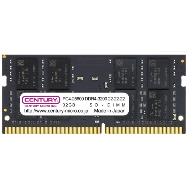 CENTURY MICRO CB32G-SOD4U3200 SODIMM DDR4 PC4-25600 32GB Memory