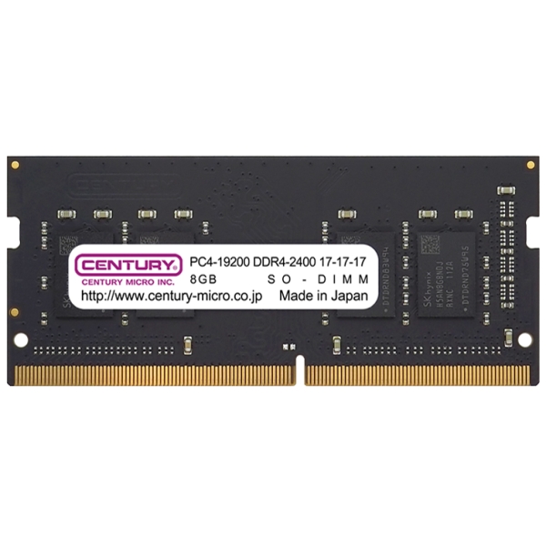 CENTURY MICRO CB8G-SOD4U2400H SODIMM DDR4 PC4-19200 8GB Memory