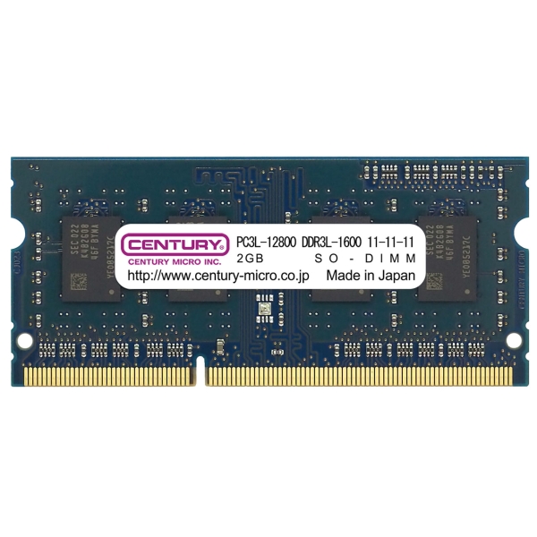 CENTURY MICRO CD2G-SOD3LU1600H SODIMM DDR3L PC3L-12800 2GB Memory