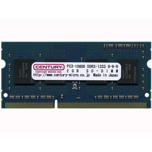 Memory CENTURY MICRO CD2G-SOD3U1333M S.O.DIMM DDR3 PC3-10600 2GB Mac