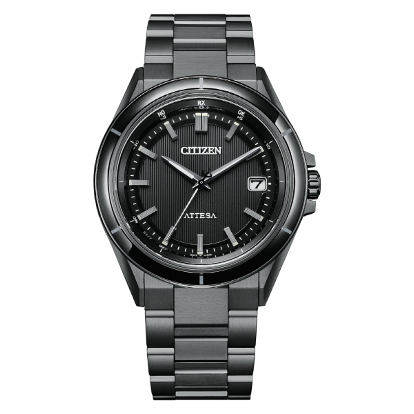 CITIZEN ATTESA ACT Line black titanium series Eco-Drive radio time signal direct flight sapphire bezel model CB3035-72E Watch