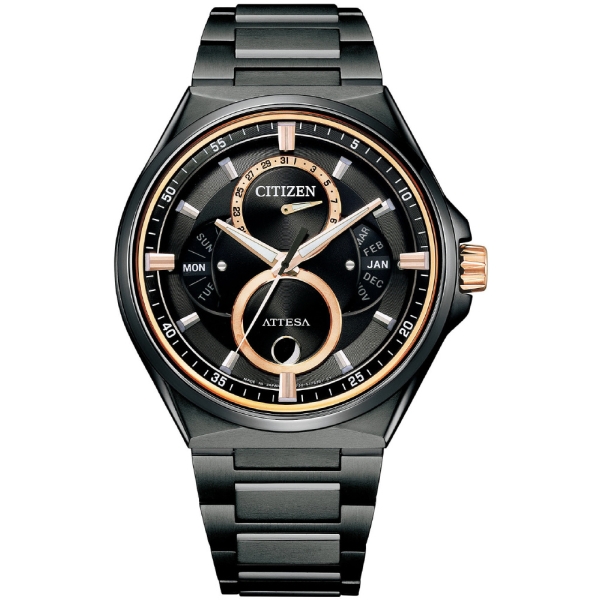 CITIZEN ATTESA Eco-Drive ACT Line black titanium series triple calendar moon phase BU0065-64E Watch