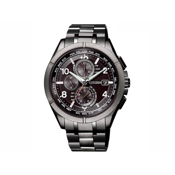 CITIZEN ATTESA Eco-Drive radio time signal black titanium series AT8166-59E Watch