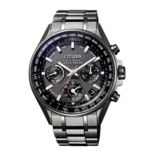 CITIZEN ATTESA Eco-Drive radio time signal black titanium series CC4004-58E Watch