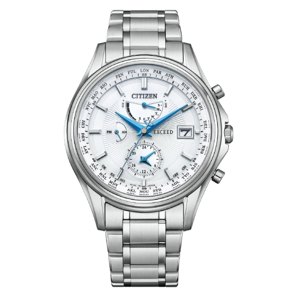 CITIZEN Exceed Eco-Drive radio time signal pair model AT9130-69W "of the 45th anniversary" Watch