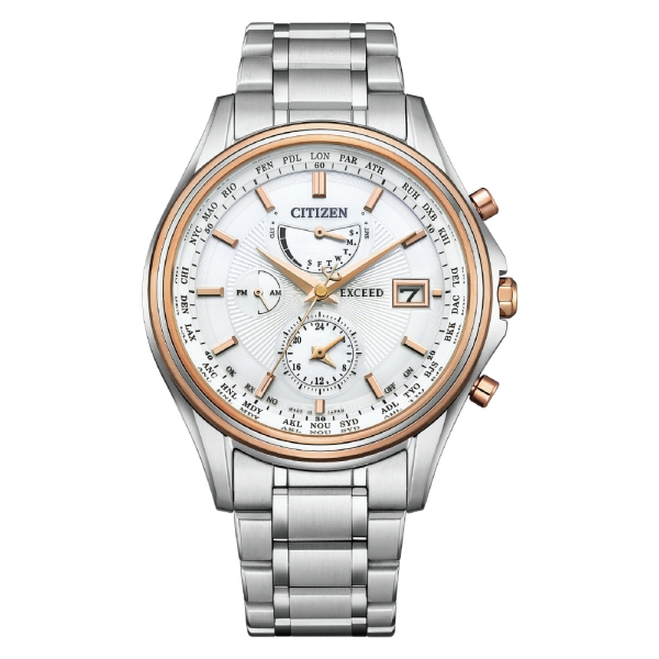 CITIZEN Exceed Eco-Drive radio time signal pair model AT9134-68W "of the 45th anniversary" Watch