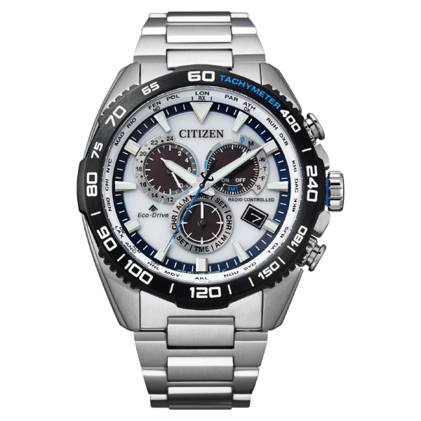 CITIZEN PROMASTER LAND- Eco-Drive radio time signal CB5034-91A Watch