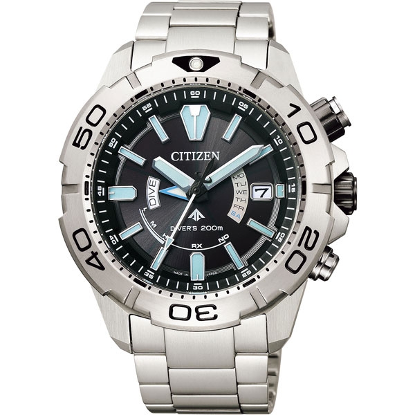 CITIZEN PROMASTER MARINE- Eco-Drive radio time signal diver 200m AS7141-60E Watch