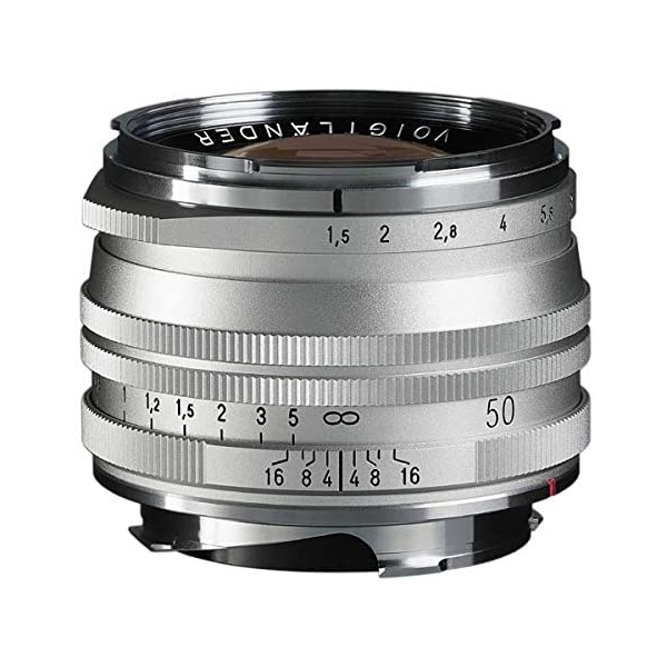 Camera Lens Cosina Voigtlander NOKTON vintage line 50mm f/1.5 Aspherical II VM MC Silver Lense