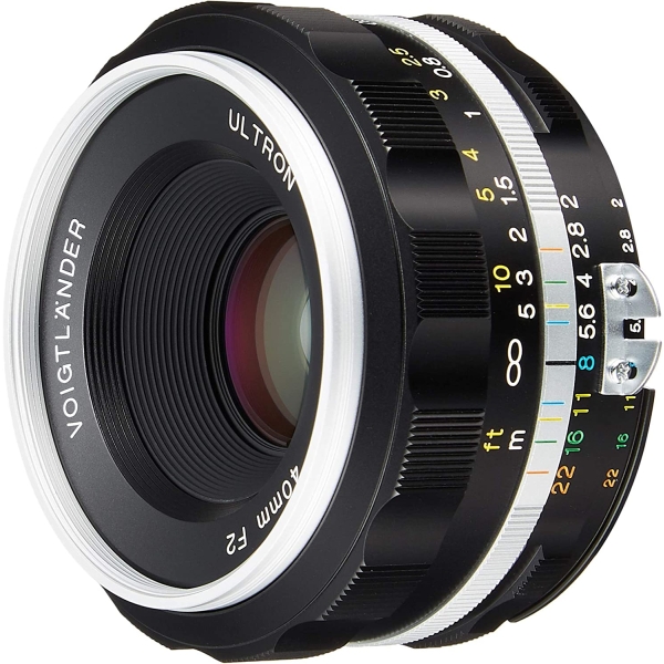 Camera Lens Cosina Voigtlander ULTRON 40mm F2 SL II S Aspherical Silver Rim Lense