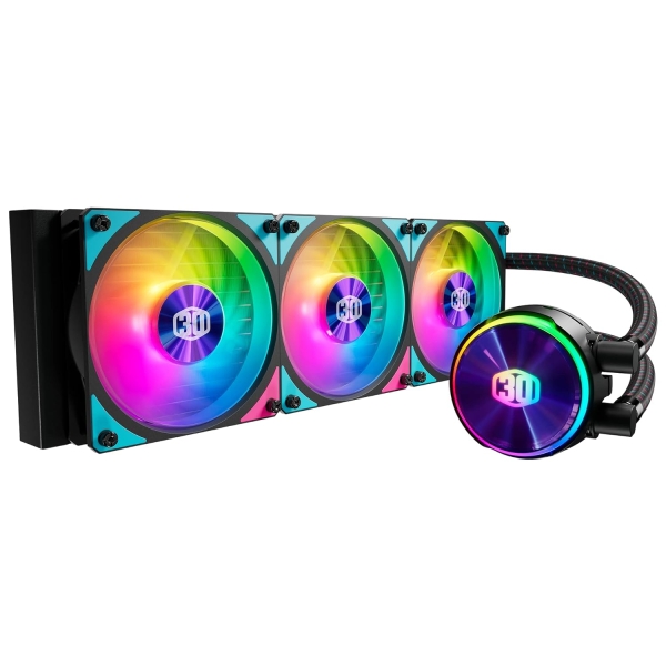 CPU Fan COOLER MASTER MasterLiquid PL360 Flux 30th Anniversary Edition MLY-D36M-A23PZ-30 Black Computers Computer Components