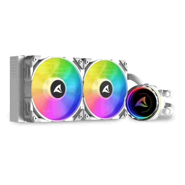 CPU Fan Sharkoon SHA-S80 RGB AIO WT White Computers Computer Components