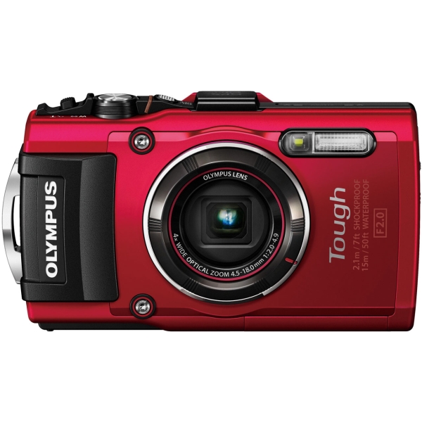 Digital Camera OLYMPUS STYLUS TG-4 Tough Red Cameras Digital Cameras