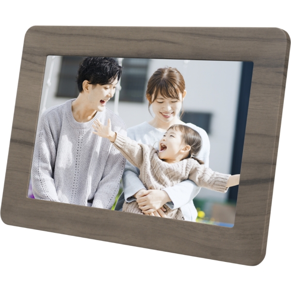 Digital Photo Frame Green House GH-WDF10A-WN Walnut Camera Accessory