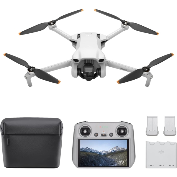 Drone Quadcopter DJI DJI Mini 3 Fly More combo Plus (attached to DJI RC) Drones & Quadcopter