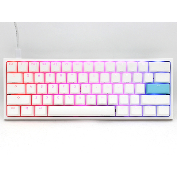 Duckychannel One 2 Pro Mini dk-one2-pro-rgb-mini-pw-silver White Keyboard