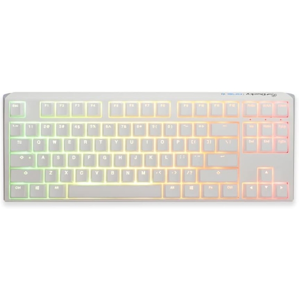 Duckychannel One 3 TKL Classic dk-one3-classic-pw-rgb-tkl-silver Pure White Keyboard