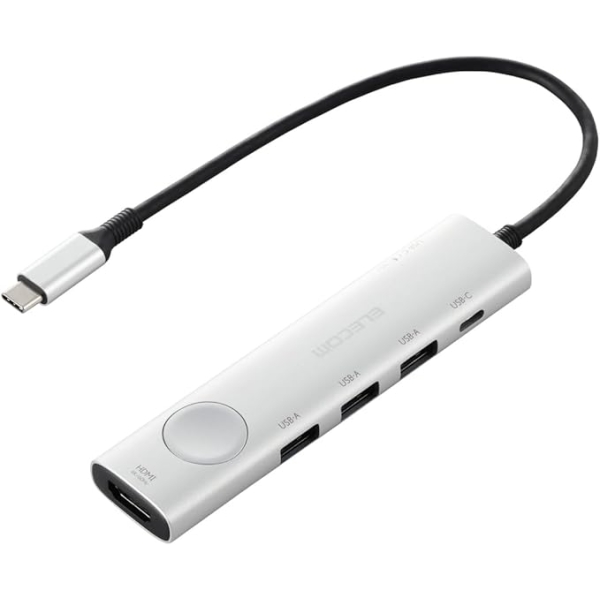 ELECOM DST-S060BPSV Silver USB Hub