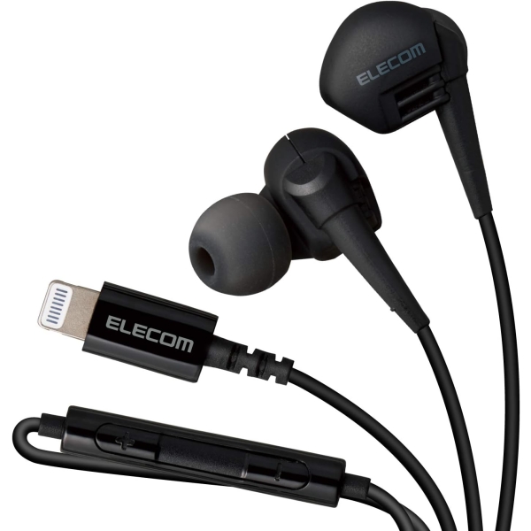 ELECOM GrandBass EHP-LGB10MBK black Earphone Headphone