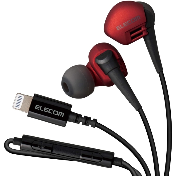 ELECOM GrandBass EHP-LGB10MRD red Earphone Headphone