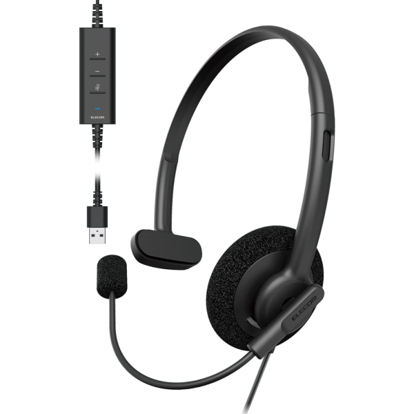 ELECOM HS-HP102UNCBK Black Headset