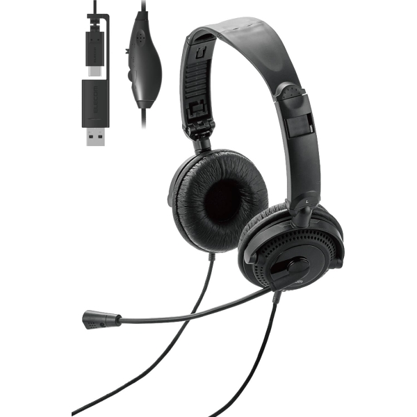 ELECOM HS-HP10SCBK Black Headset