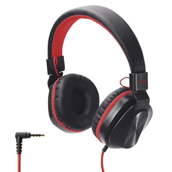 Headset Elecom HS-KD02TBKR Black × Red