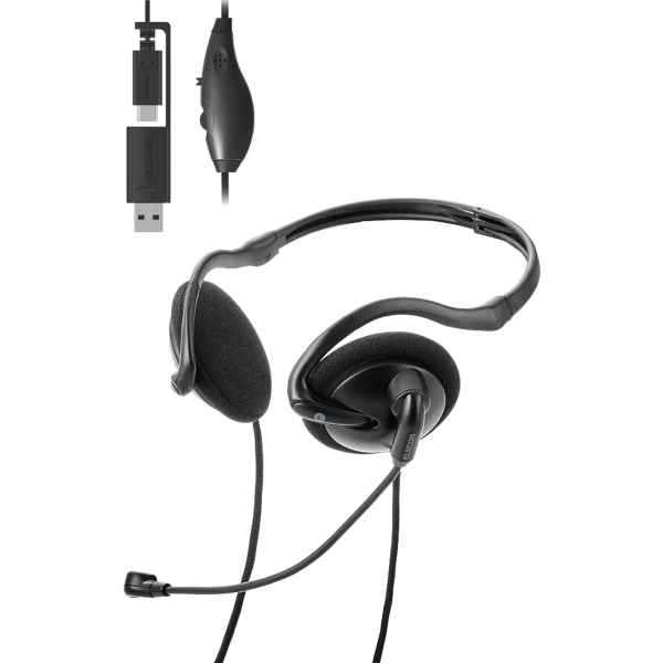 ELECOM HS-NB11SCBK black Headset