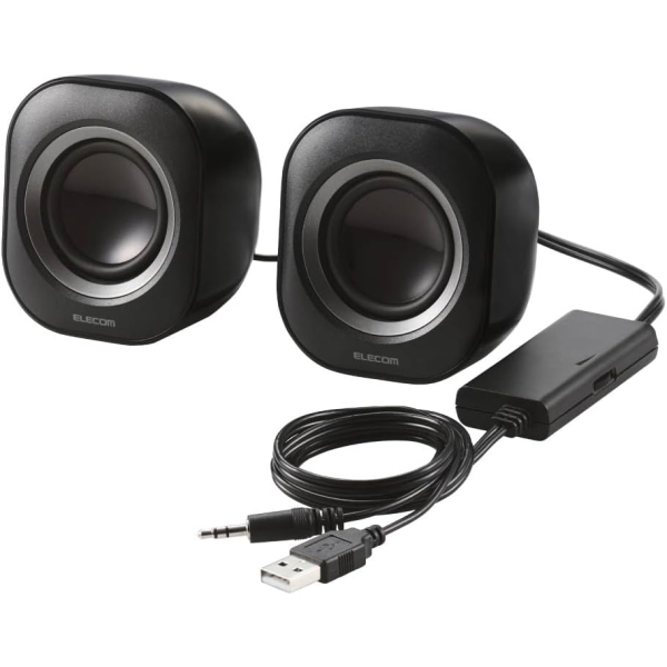 ELECOM MS-P08U2BK Black PC Speaker