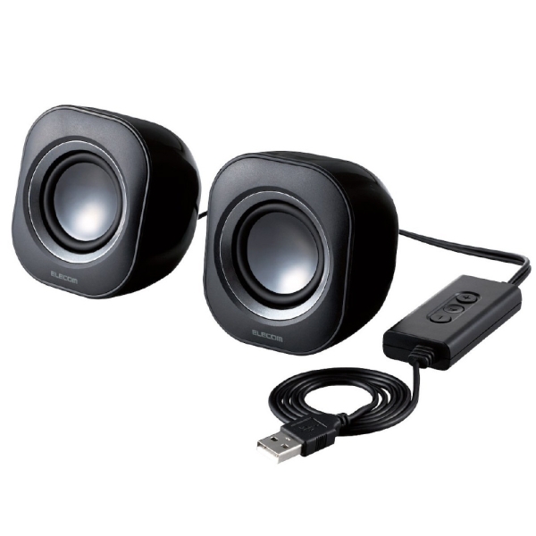 PC Speaker Elecom Elecom MS-P08USBBK Black PC Speaker