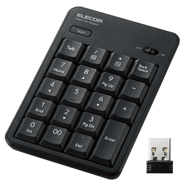 Number Pad Elecom Elecom TK-TDM022SKBK Black Number Pad