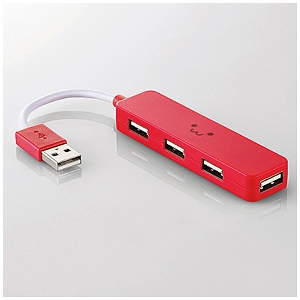 USB Hub Elecom U2H-SN4NBF1RD Red USB Hub