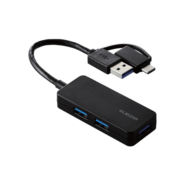 ELECOM U3H-CAK3005BBK Black USB Hub