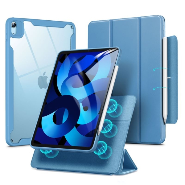 Electronic Silk Road Rebound Hybrid 360 for iPad Air 5/4 Marine Blue Tablet Case