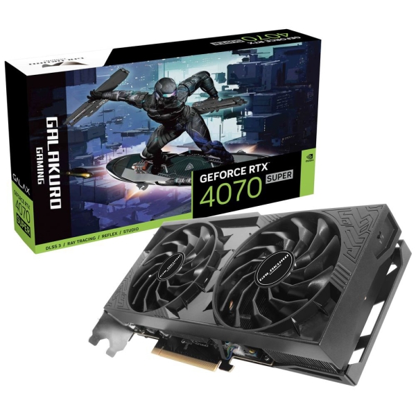 Expert-oriented GALAKURO GAMING GG-RTX4070SP-E12GB/DF2 PCIExp 12GB Graphic Card