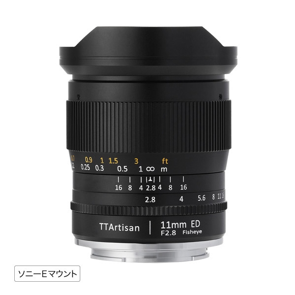 Camera Lens Eyecraft Optical TTArtisan 11mm f/2.8 for Fisheye Sony E Lense